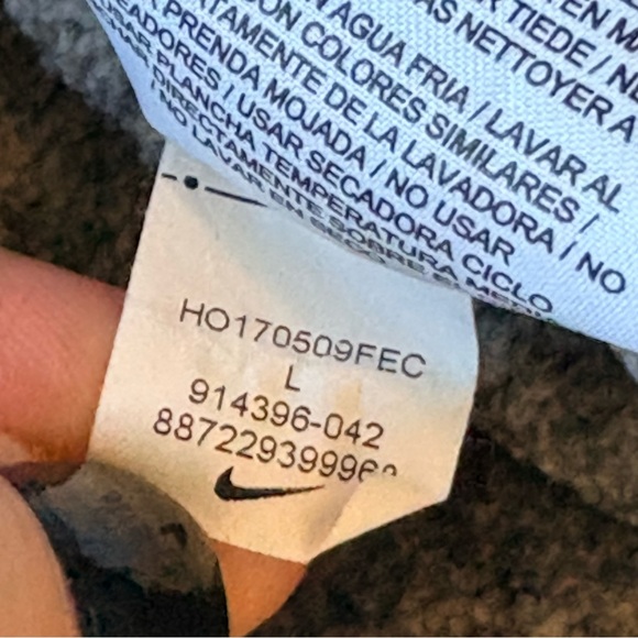 Nike gray black full zip mock neck jacket womens size large L - Picture 7 of 7